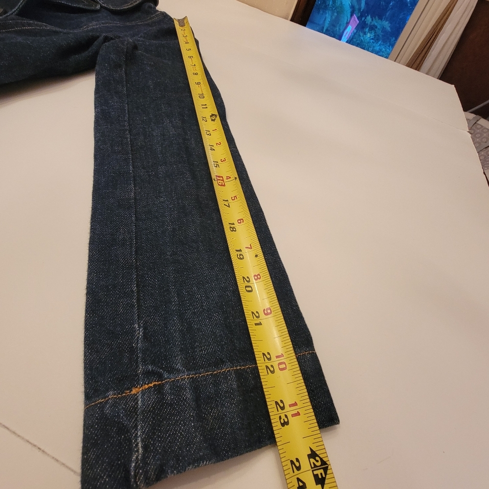 Old Navy Y2K Denim Trench Coat Duster Womens Small 2001 Jean Jacket - Picture 11 of 11